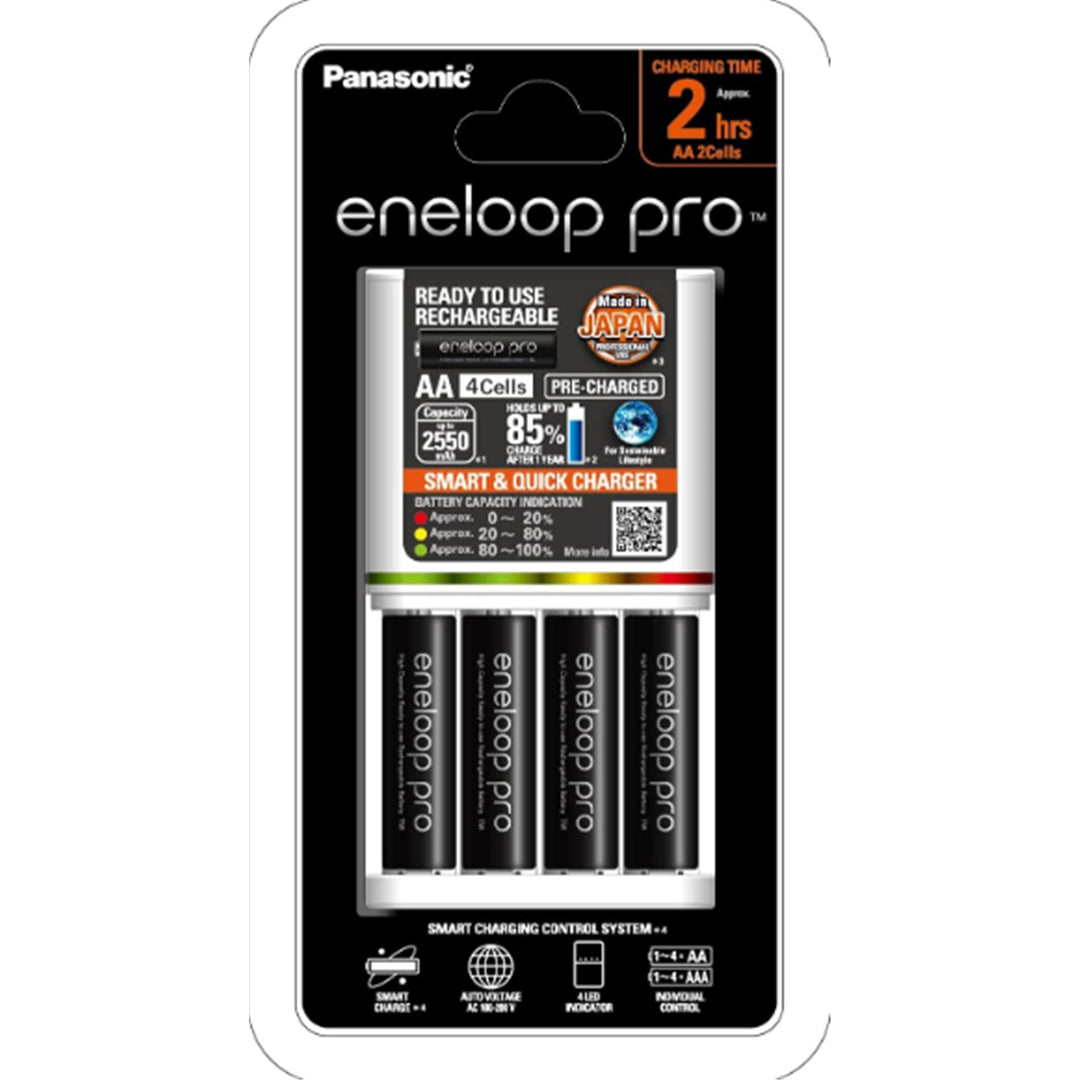 Panasonic Eneloop Pro AA / AAA Battery Charger + 4 AA Batteries
