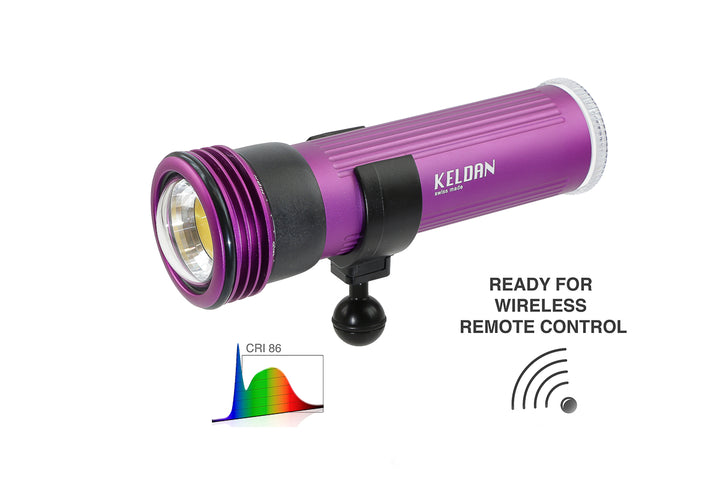 Keldan Two Video 8XR 20000lm CRI86 Lights w Remote Control & Ball Adapter