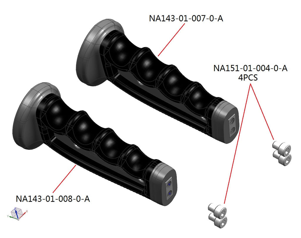 Nauticam Pair of Handles - 28113, 28123, 25301