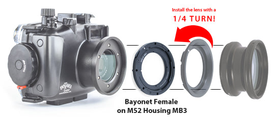 Fantasea Bayonet Female on M52 Housing MB3 - 4072