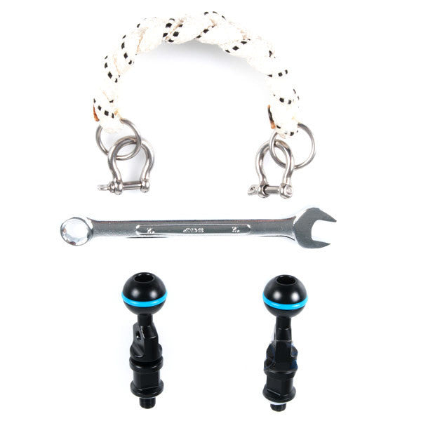 Nauticam Lanyard 17cm or 20cm & M10 strobe mounting ball set - 25222 & 25223 - Sea Tech Ltd