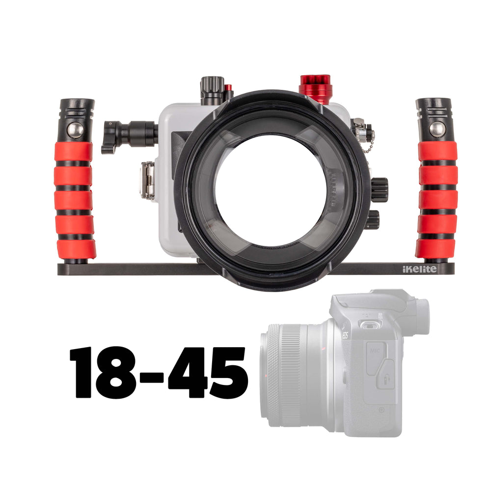 Canon EOS R100 with 18-45mm & 10-18mm Lenses - Ikelite 200DLM/D Housing [Fiber Optic Update]