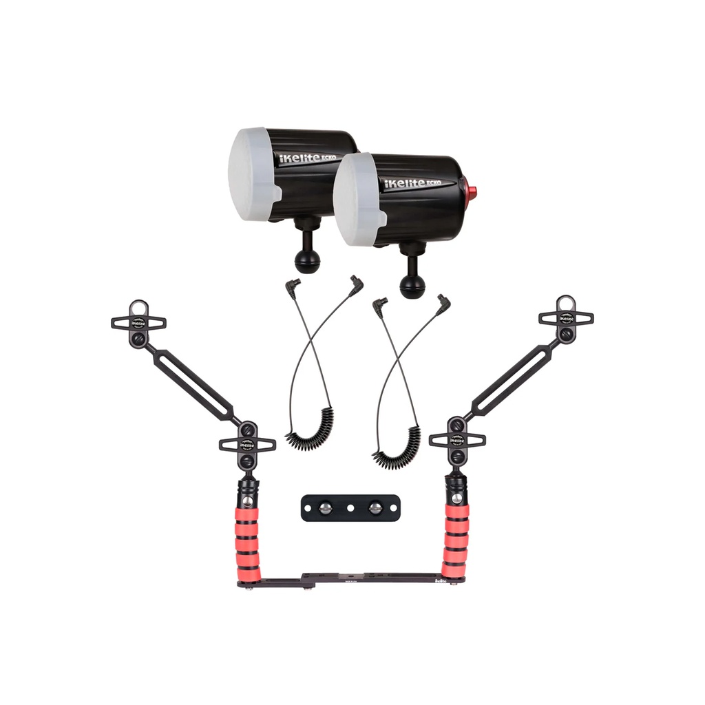 Ikelite Ecko Fiber Dual Strobe Bundle for OM System TG-7, TG-6, TG-5 Cameras - Ikelite/PT-059 Underwater Housings
