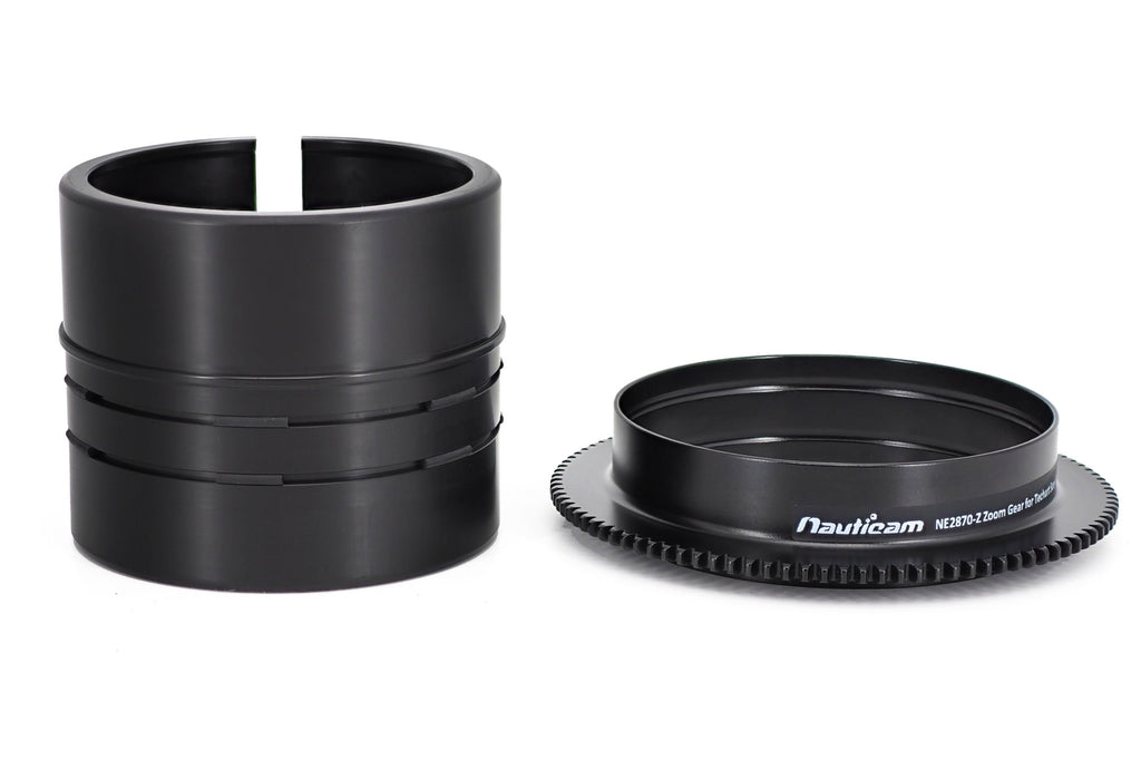 Nauticam Zoom Gear NE2870-Z for Techart Sony E to Nikon Z Autofocus Adaptor with Sony SEL2870 FE 28-70mm F3.5-5.6 OSS