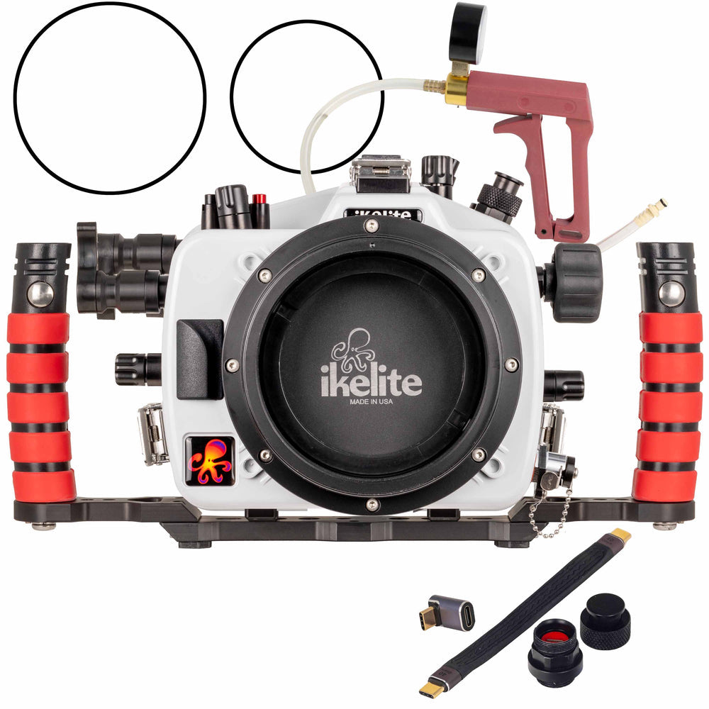 Nikon Z6, Z6II, Z7, Z7II - 200DL Ikelite Housing Deluxe Version with Handles, Vacuum Pump, & USB-C Charging Bulkhead