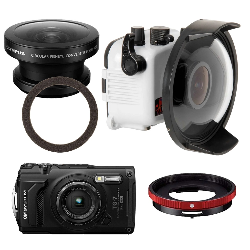 OM System Tough TG-7 Fisheye Bundle - Black