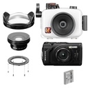 OM System Tough TG-7, Ikelite Housing & Inon UWL-95S Wide Angle Bundle - Black / Glass - Dome Lens Unit IIIG