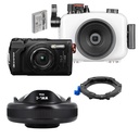 OM System Tough TG-7, Ikelite Housing & Nauticam WWL-C Wide Angle Bundle - Black