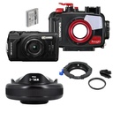 OM System Tough TG-7, PT-059 & Nauticam WWL-C Wide Angle Bundle - Black
