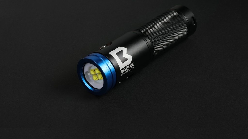 BigBlue AL2900XWPB Black Molly VIIB - 2900 Lumen Extra-Wide Beam w/ Built-in Blue & Red Light - 