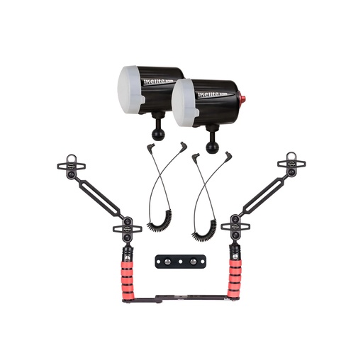 [40101-TG2] Ikelite Ecko Fiber Dual Strobe Bundle for OM System TG-7, TG-6, TG-5 Cameras - Ikelite/PT-059 Underwater Housings