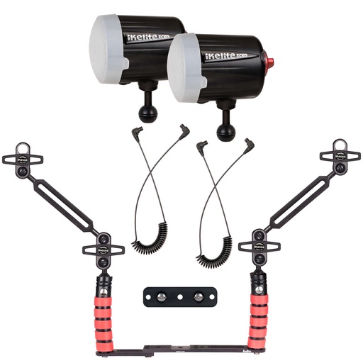 [40101-TG2] Ikelite Ecko Fiber Dual Strobe Bundle for OM System TG-7, TG-6, TG-5 Cameras in Ikelite or PT-059 Underwater Housings - 40101-TG2
