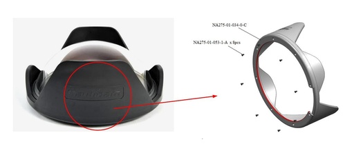 [NAU-28137] Nauticam Shade for 230mm Optical Glass Fisheye Dome Port II
