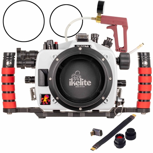 [71063-DLX] Nikon Z6, Z6II, Z7, Z7II - 200DL Ikelite Housing Deluxe Version with Handles, Vacuum Pump, & USB-C Charging Bulkhead - 71063-DLX