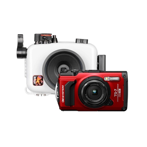 [IKC-BUND-8-RED] OM System Tough TG-7 & Ikelite Housing 6233.06 Bundle - Red