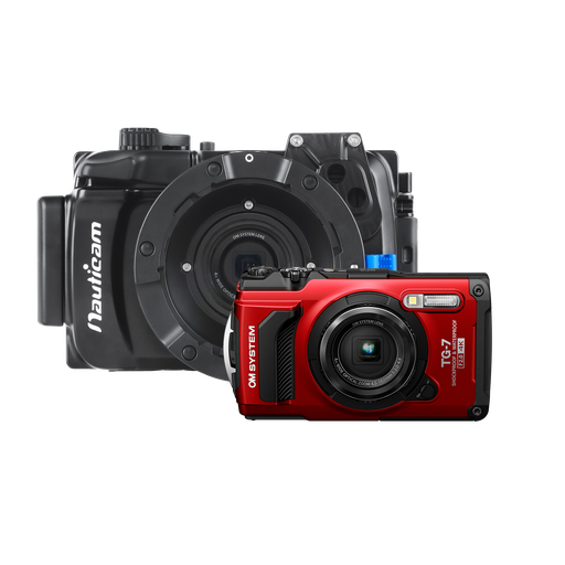 [NAC-BUND-9-RED] OM System Tough TG-7 & Nauticam NA-TG7 Housing Bundle - Red