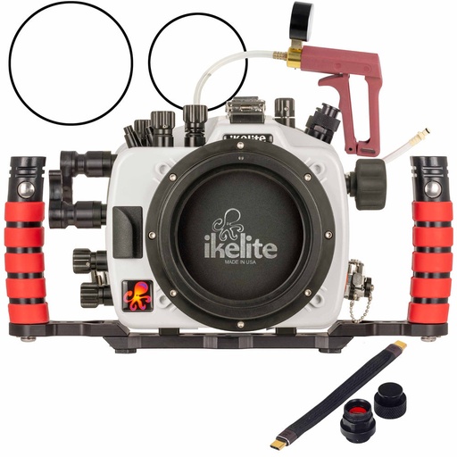 [71483-DLX] Sony Alpha a1 II, a9 III - Ikelite 200DL Housing Deluxe Version with Handles, Vacuum Pump, & USB-C Charging Bulkhead
